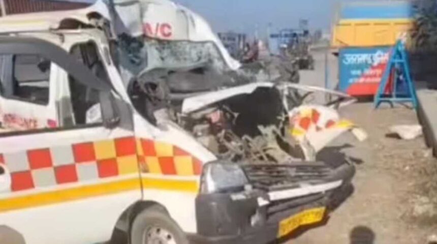 Ambulance carrying a patient from Dehradun collides with a truck 1
