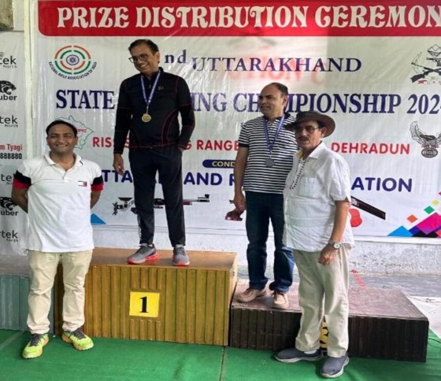 रोडिक कंसल्टेंट्स के चेयरमैन व प्रबंध निदेशक श्री राज कुमार ने 22 वीं उत्तराखंड राज्य शूटिंग चैंपियनशिप में स्वर्ण पदक जीता-Newsnetra 3 IMG 20240813 WA0001