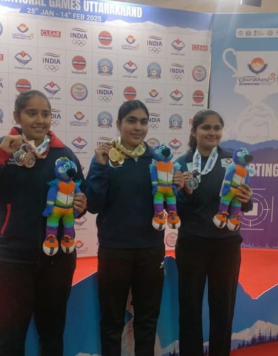 त्रिशूल शूटिंग रेंज में राष्ट्रीय खेलों का रोमांच: हरियाणा की सुरुचि ने जीता स्वर्ण, 50 मीटर राइफल स्पर्धा का फाइनल कल-Newsnetra<br> 4 fb img 17387475999433838987131205768303