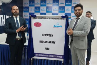 आकाश एजुकेशनल सर्विसेज लिमिटेड (एईएसएल) और भारतीय सेना के बीच एमओयू, जवानों व उनके परिवारों को मिलेगा शिक्षा में विशेष लाभ-Newsnetra 21 WhatsApp Image 2025 10 13 at 14.18.56 972bbc33