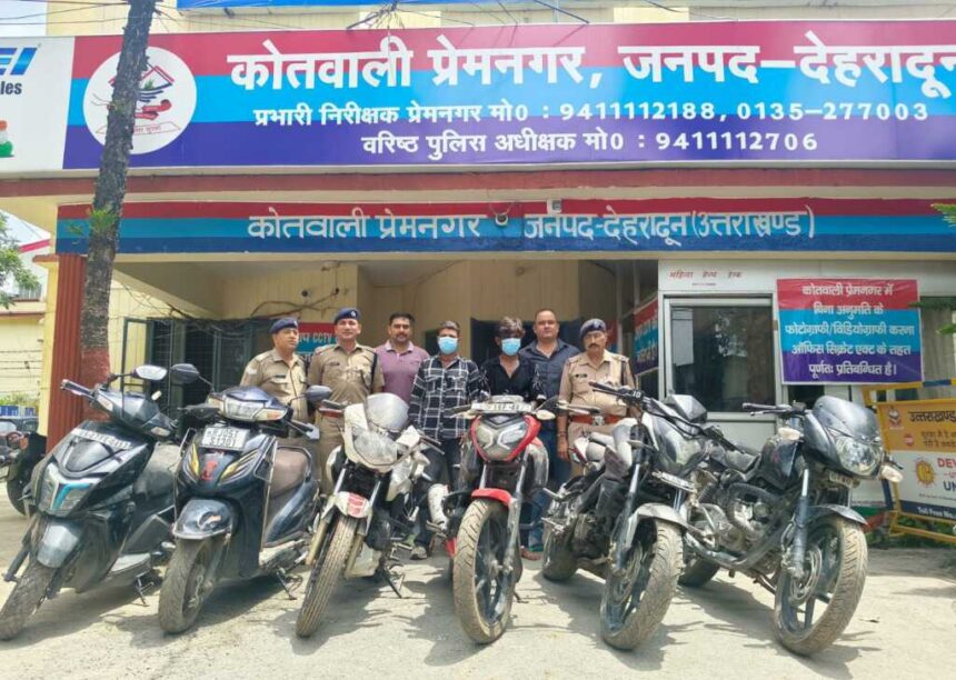 देहरादून में वाहन चोर गिरोह का पर्दाफाश, दो आरोपी गिरफ्तार; 6 चोरी के दोपहिया वाहन बरामद-Newsnetra 3 IMG 20260726 WA0135