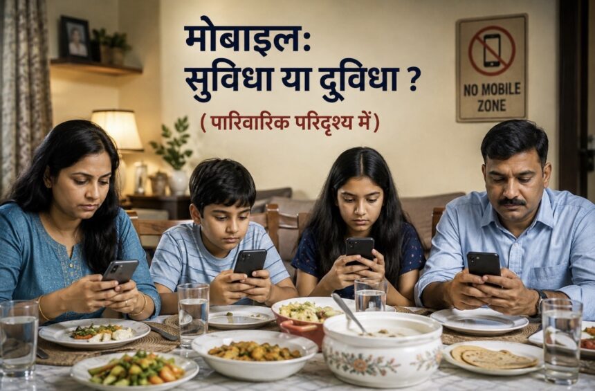 मोबाइल: सुविधा या दुविधा? एक ही कमरे में पास होकर भी दूर हो रहा परिवार -लेखक: अमित्रघात-Newsnetra 3 img 9447