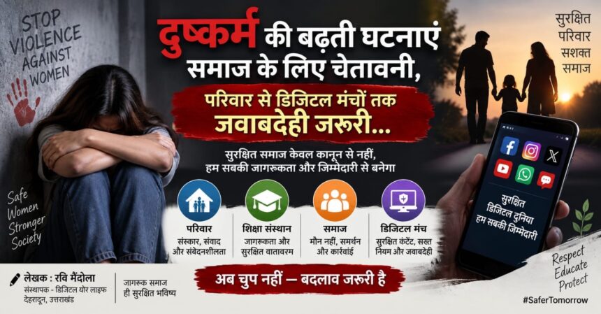 दुष्कर्म की बढ़ती घटनाएं समाज के लिए चेतावनी, परिवार से डिजिटल मंचों तक जवाबदेही जरूरी: रवि मैंदोला-Newsnetra 3 e7876d32 9199 4619 bf88 e91072771a35