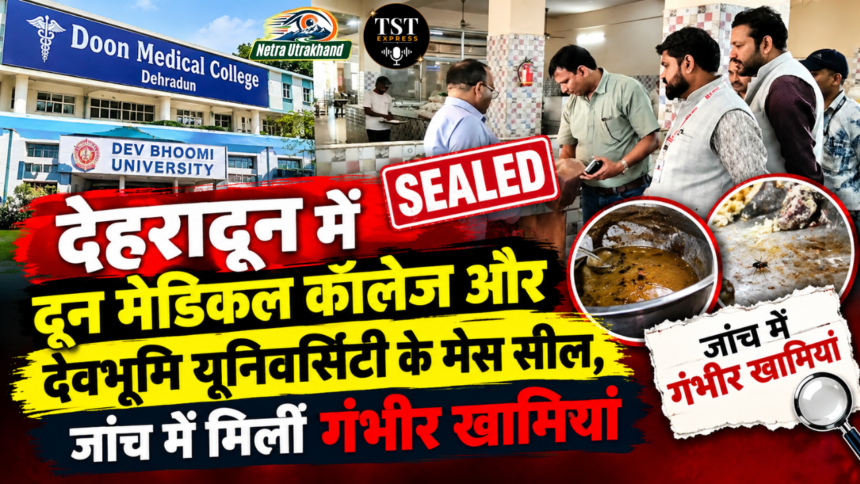 देहरादून में दून मेडिकल कॉलेज और देवभूमि यूनिवर्सिटी के मेस सील, जांच में मिलीं गंभीर खामियां-Newsnetra 5 Untitled design 35
