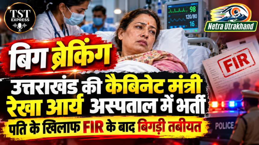 बिग ब्रेकिंग: उत्तराखंड की कैबिनेट मंत्री रेखा आर्य अस्पताल में भर्ती, पति के खिलाफ FIR के बाद बिगड़ी तबीयत-Newsnetra 5 मंत्री रेखा आर्य के आर्य पति ऑडियो वायरल 2